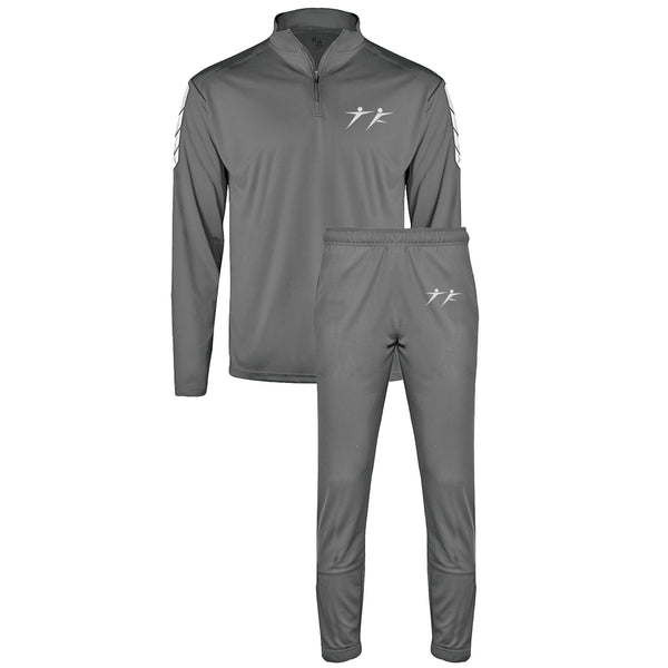 TABU's Adult Metallic 1/4 Zipper Jacket Set